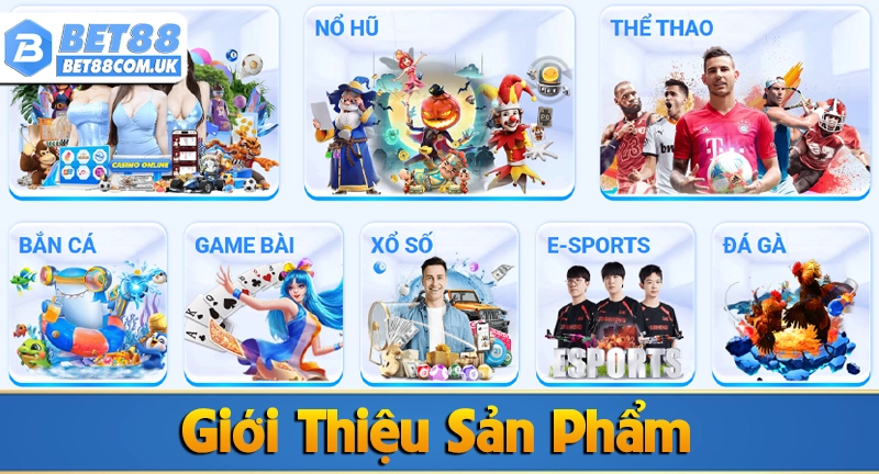 Giới thiệu các sản phẩm cá cược tại Bet88
